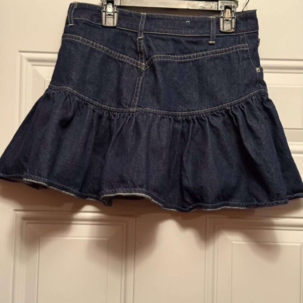 Denim Ruffle Skirt - Picture 2 of 3